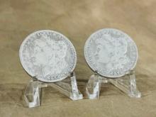 1899 O & 1896 O Morgan Silver Dollars 90%
