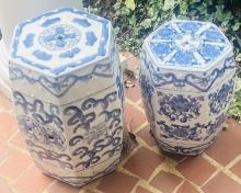 Pair of Chinese Oriental Garden Seats,