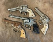 Lot Of 4 Vintage Cap Pistols