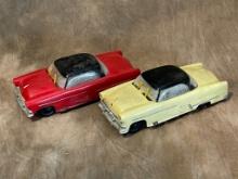 Lot Of 2 1953 Plastic Ford Friction Cars With Working Wipers
