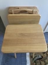 Set of 4 Folding TV Trays Tables with Holder