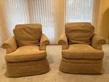 2 Swivel/Rocker Upholstered Chairs