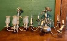 (2)  Vintage Hanging Light Fixtures