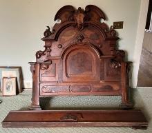 Antique Victorian Walnut Bed
