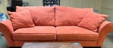 Rust-Colored Upholstered Sofa Sleeper