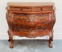 Carved Wood Louis XVI Italian Bombay Chest
