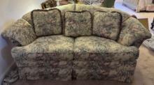 Floral Upholstered 2 Cushion Loveseat