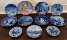 Eleven  Blue Plates including Limited Editions