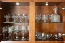 Crystal Glassware In Kitchen Cupboard