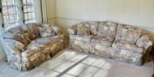 England Furniture Company Floral Print Upholstered Sofa & Loveseat