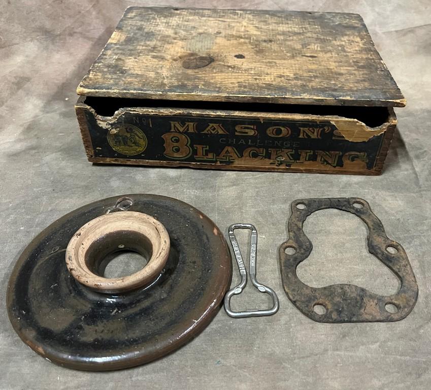 Antique Masons Shoe Polish Box