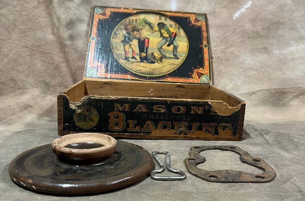 Antique Masons Shoe Polish Box