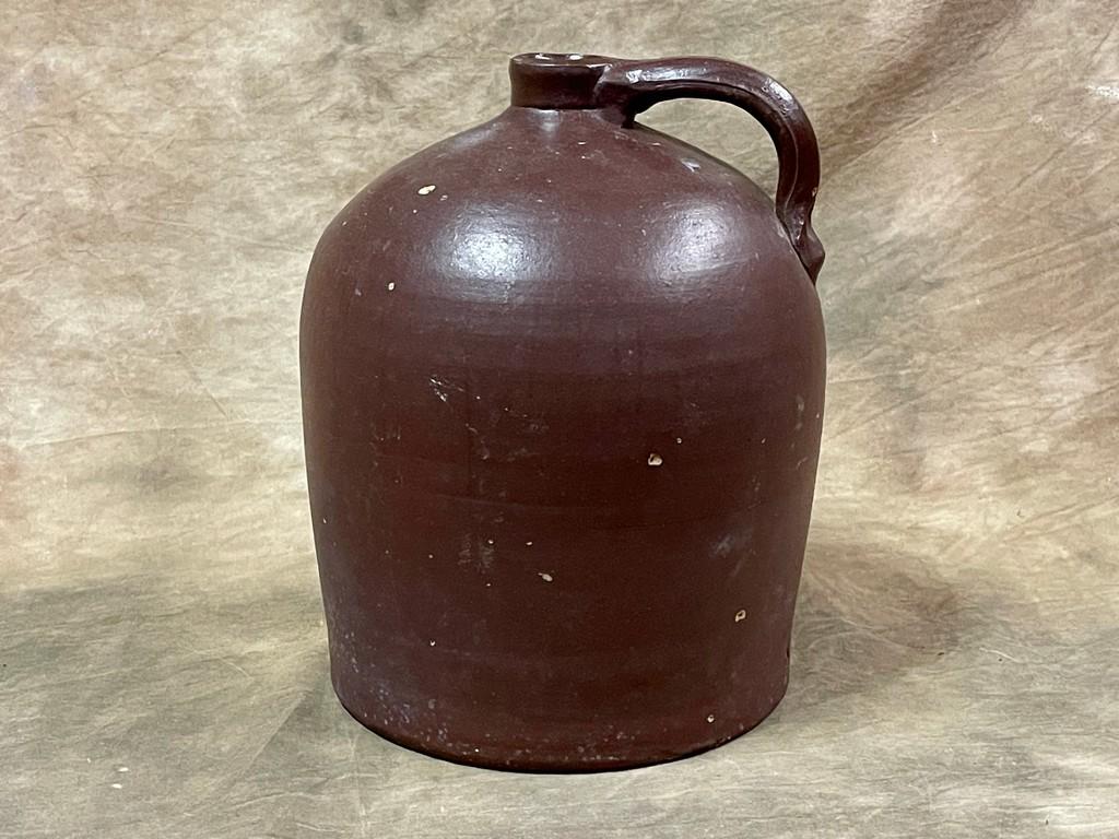 Single Handle Brown Glaze Two-Three Gallon Jug