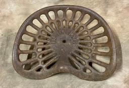 Antique Deering Cast Iron Tractor Seat