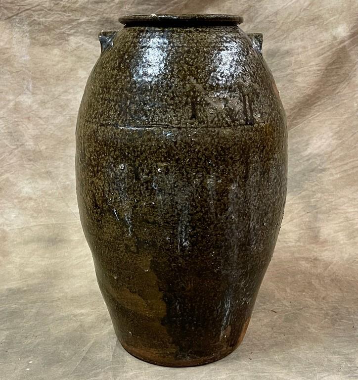 Antique Four Gallon Catawba Valley Pottery Jar