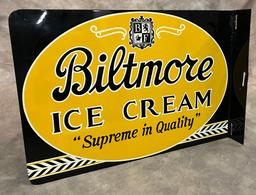 Fantastic Biltmore Ice Cream Heavy Baked Paint Flange Sign