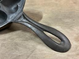 Antique Heart & Star Corn Bread Cast Iron Pan With Handle