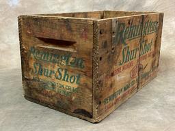 Antique Remington Shur Shot Wood Ammo Box