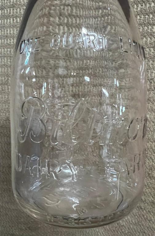 Biltmore Dairy Farms Embossed One-Quart Milk Bottle