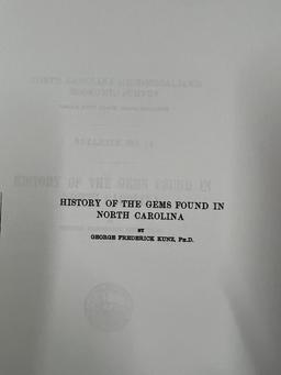 Scarce Book by George Frederick Kunz "History of the Gems Found in North Carolina"