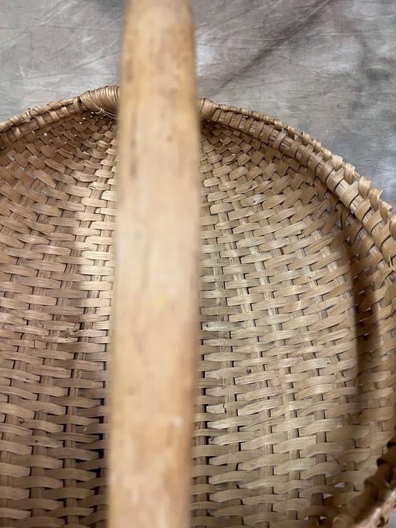 Antique Large Hand-Woven Buttocks Basket