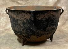 Antique Cast Iron Three-Legged Pot