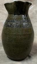 Signed Richard Kale Incised Pottery Handleless Pitcher