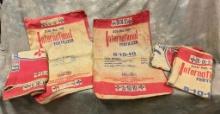 Lot of Five 200 Pound International Fertilizer Burlap Sacks