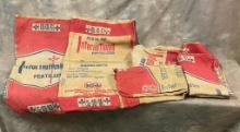 Lot of Five 200 Pound International Fertilizer Burlap Sacks