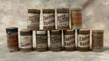 Lot of Eleven Edison Cylinder Records