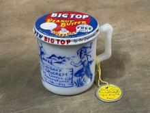 Rare 1946 Davy Crockett Collectors Cup With Original Tin Peanut Butter Top