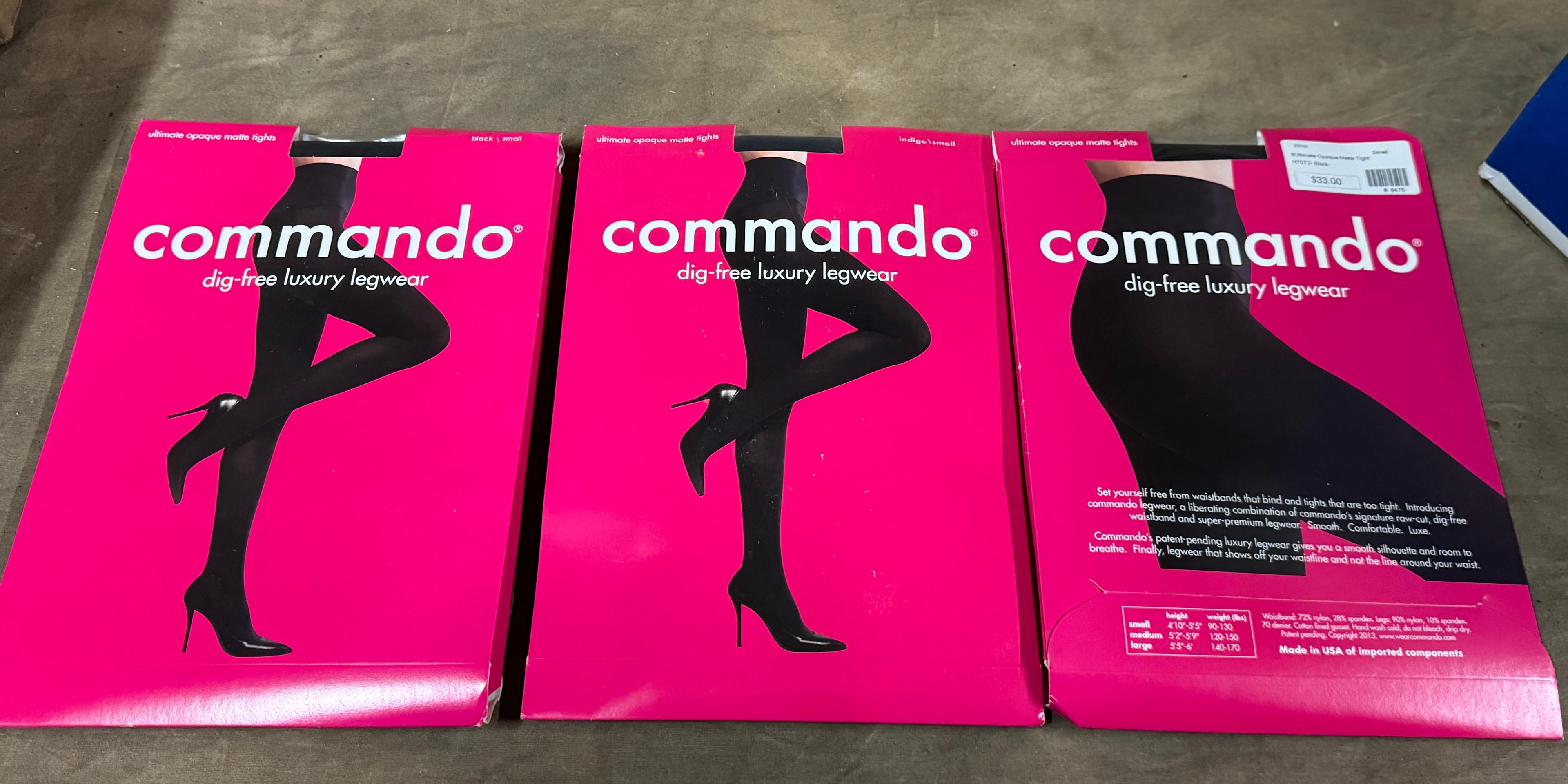 New In Package Commando Brand Ladies Tights In Bags