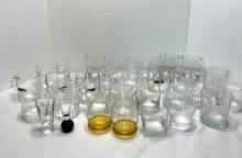 Large Lot Of Signed Whiskey Glasses