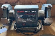 Sears Craftsman Six- Inch Bench Grinder with Variable Speeds