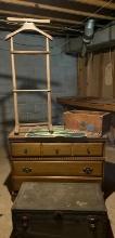 Wooden Chest, Wooden Box with House, Gentleman's Helper