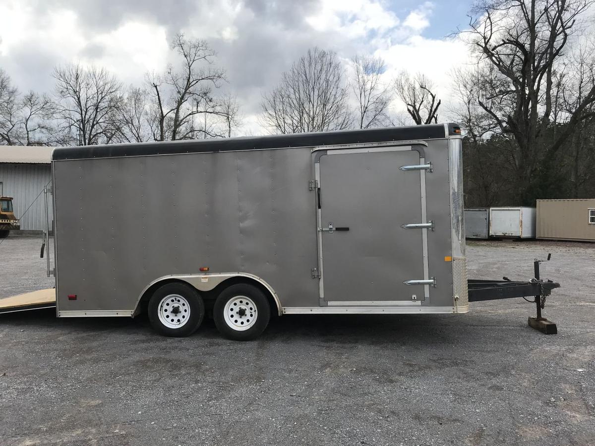 2012 Royal Cargo 16' RSTCH85X enclosed trailer, tandem axle, electric brakes, rear door ramp, side d