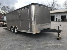 2012 Royal Cargo 16' RSTCH85X enclosed trailer, tandem axle, electric brakes, rear door ramp, side d