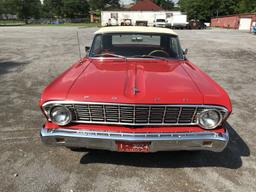 1964 Ford Falcon Futura 2-door convertible, shows 13007 (actual mileage in