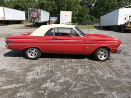 1964 Ford Falcon Futura 2-door convertible, shows 13007 (actual mileage in