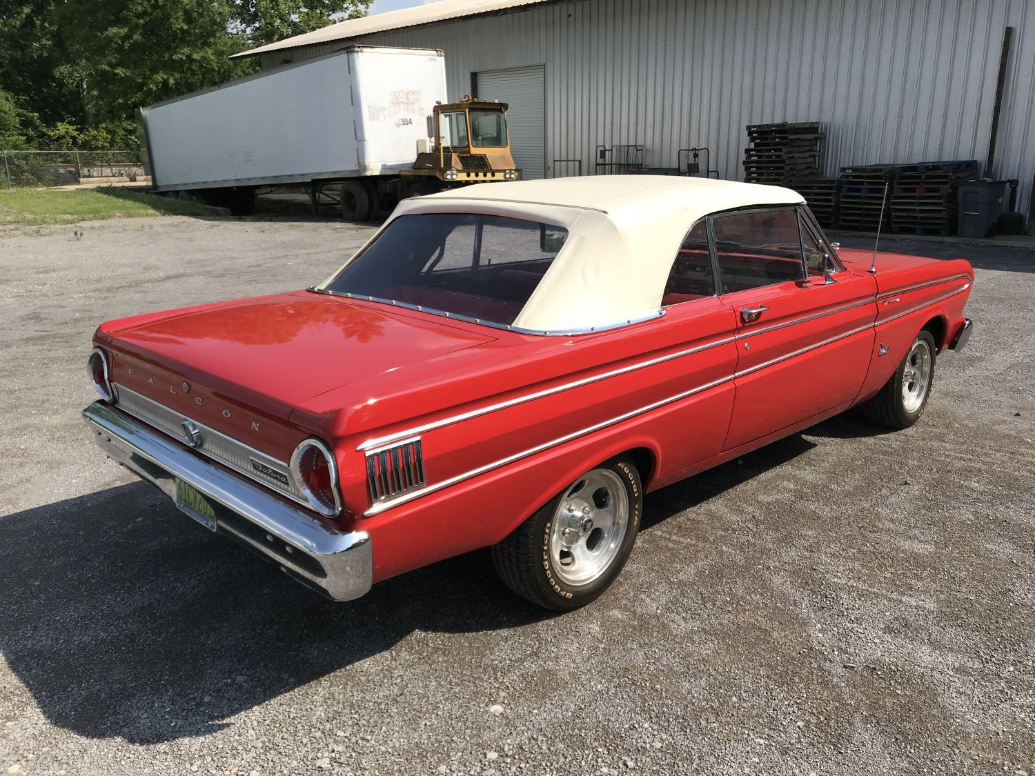 1964 Ford Falcon Futura 2-door convertible, shows 13007 (actual mileage in