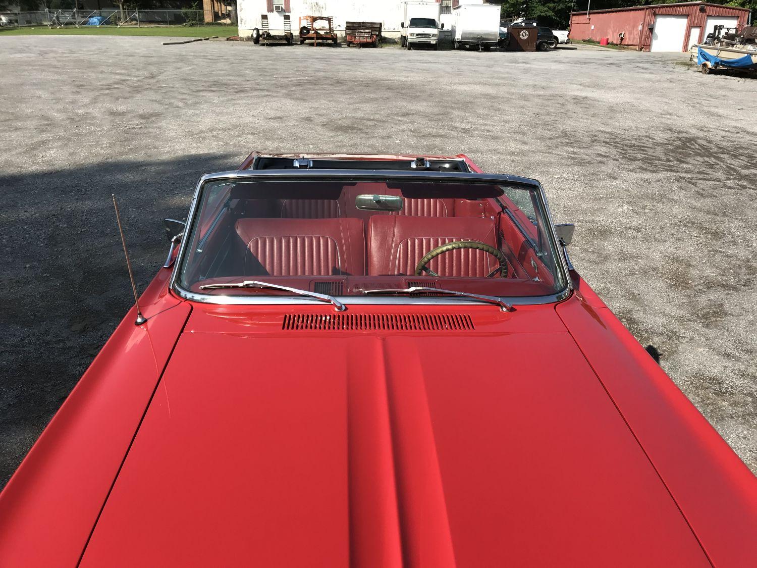 1964 Ford Falcon Futura 2-door convertible, shows 13007 (actual mileage in