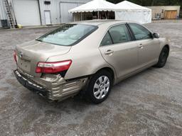 2008 Toyota Camry LE gold 4-door sedan; 210612mi; 2.4L 4 cylinder gas engine; automatic transmission