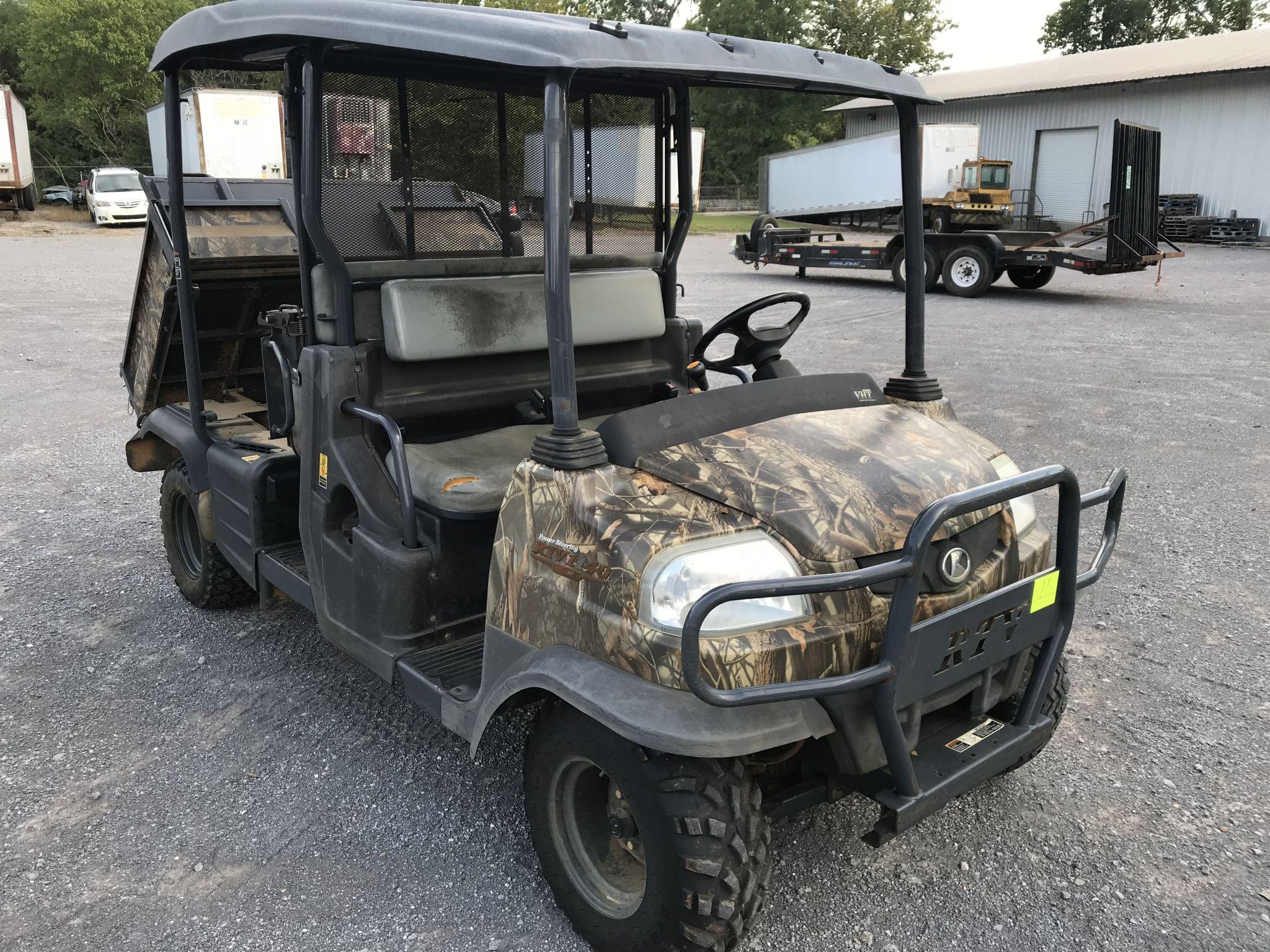 2012 Kubota RTV1140CPX 4x4, 1758hrs, 1.1 liter 3 cylinder diesel engine, automatic, power steering, 