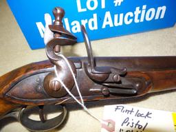 Flintlock Pistol "old" Cracked Wood