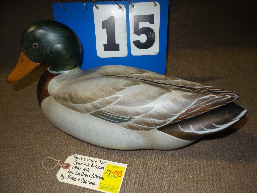 DUCKS UNLIMITED SPECIAL EDITION 1991-92 LAC LA CRUIX COLLECTION BY ROBERT CAPRIOLA