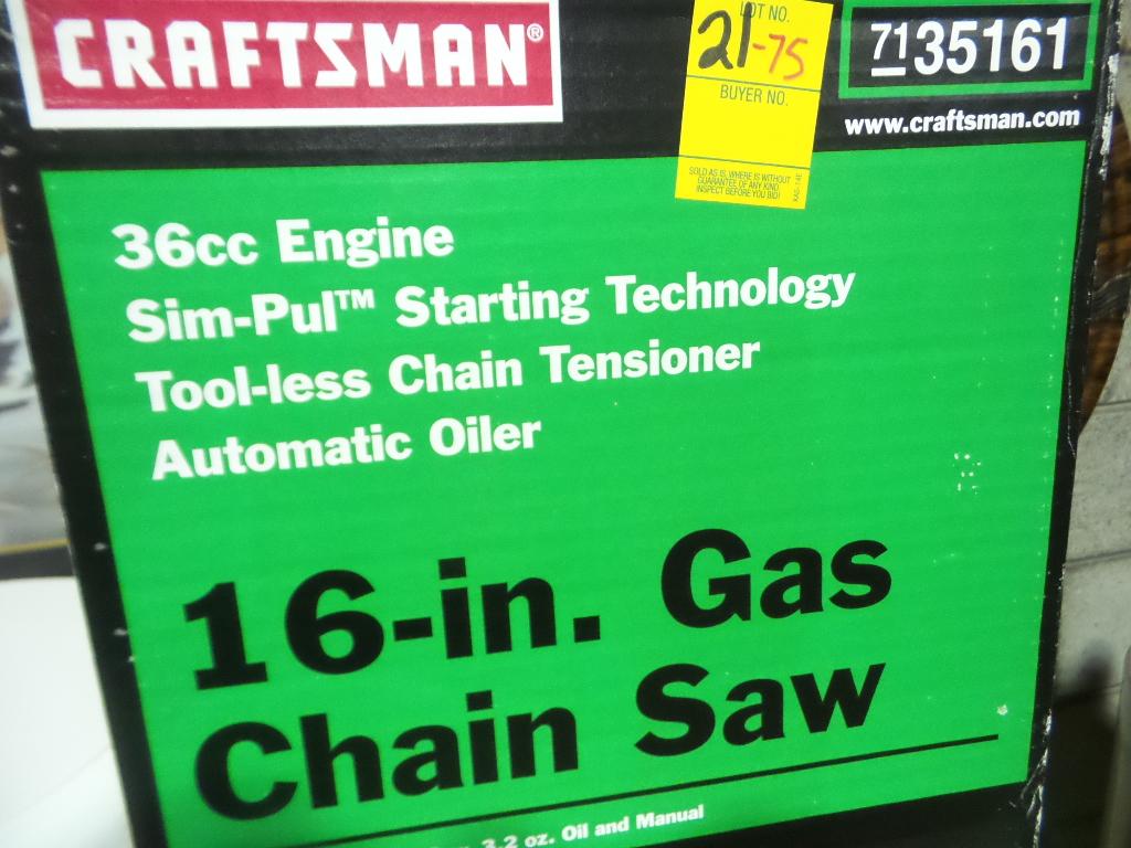 CRAFTSMAN 16" GAS CHAIN SAW 36cc ENGINE