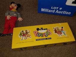 Two Mickey Mouse Marionette Puppets. The Pelhpam in the box & a Gund