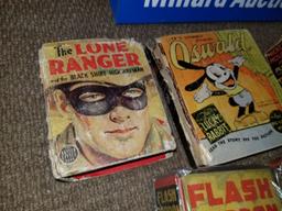 Five Vintage Collector Books.  The Lone Ranger, Oswald, Mickey Mouse, & Flash Gordon