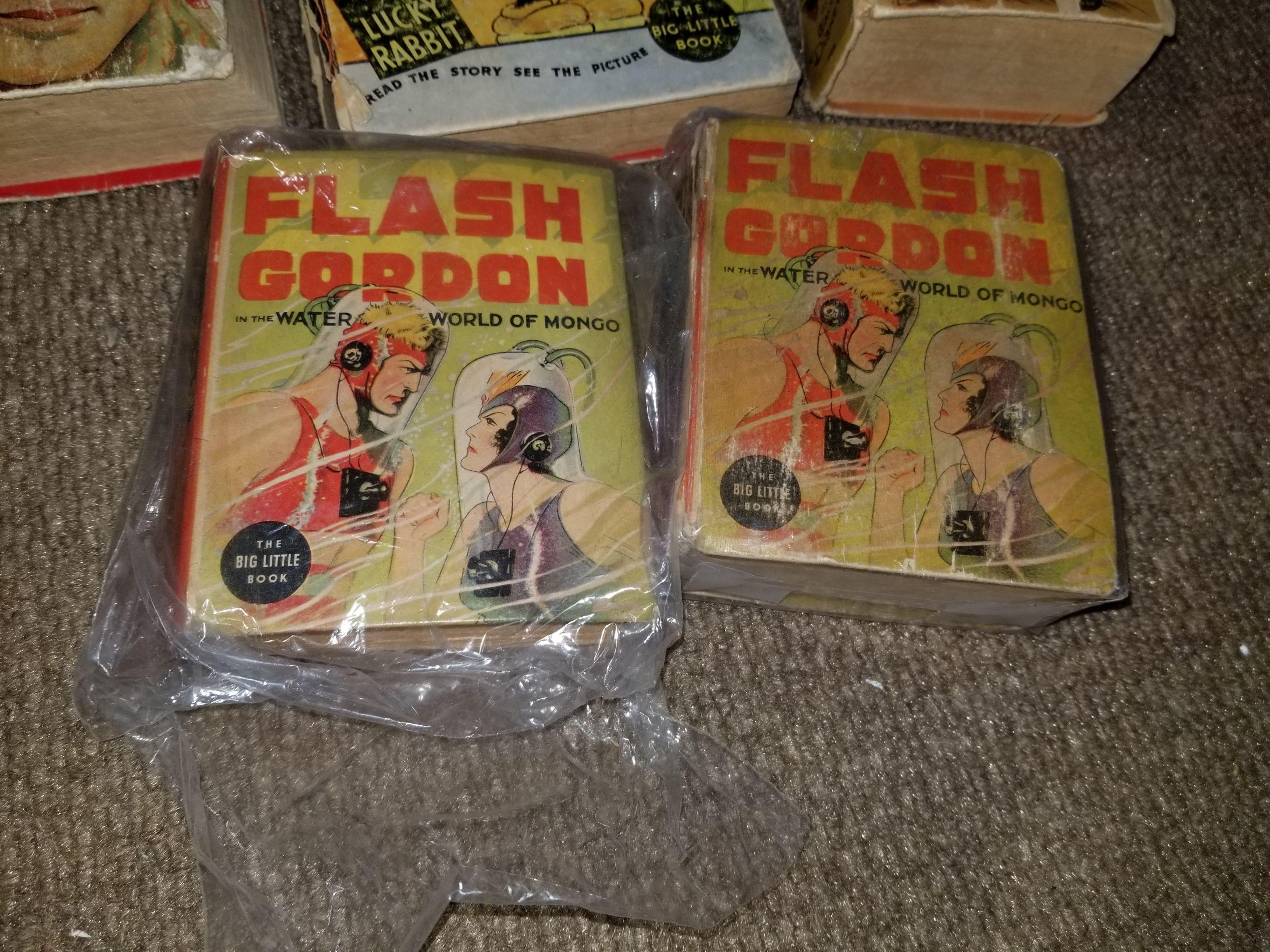 Five Vintage Collector Books.  The Lone Ranger, Oswald, Mickey Mouse, & Flash Gordon
