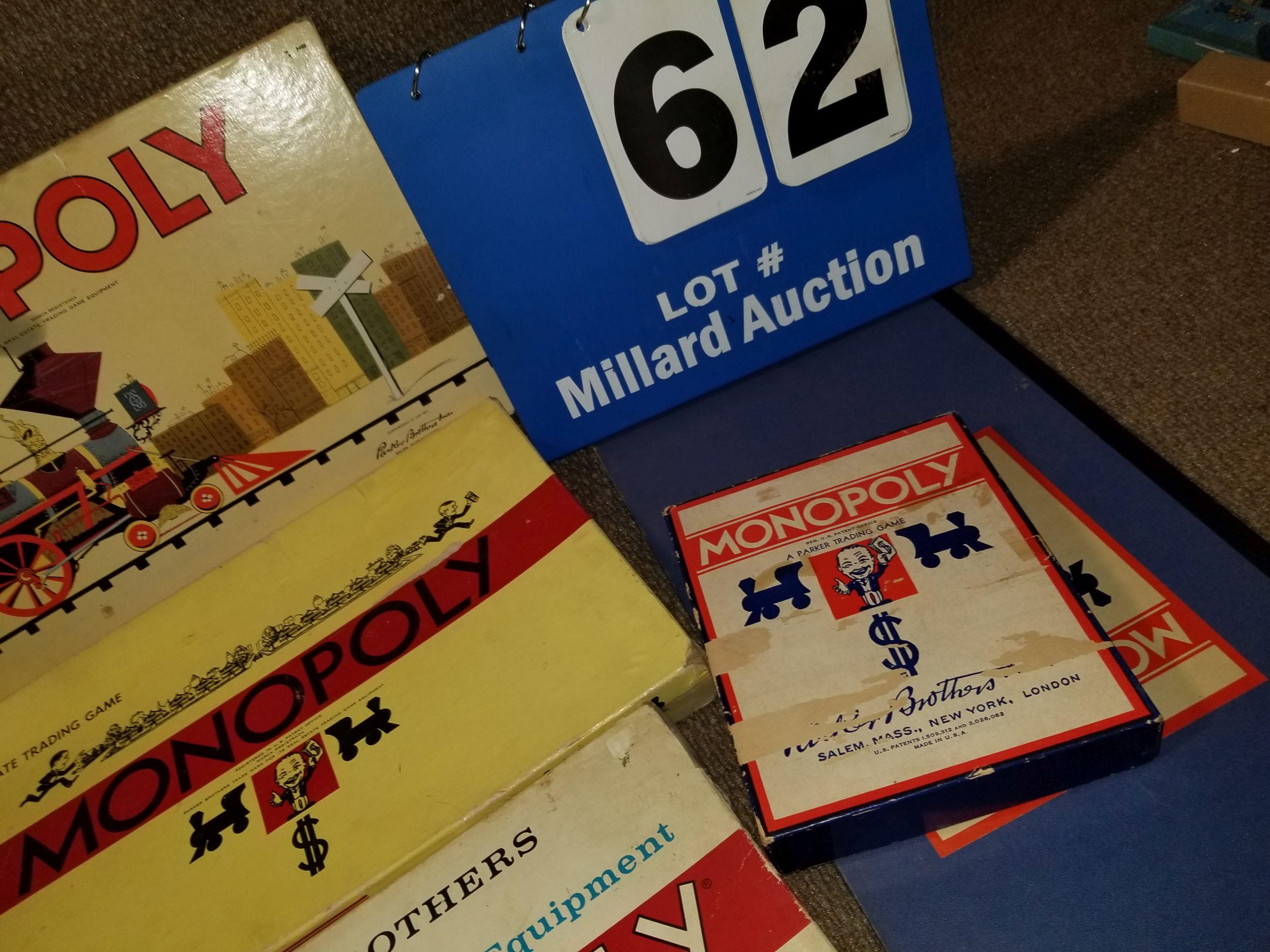 4 Vintage Monopoly Games
